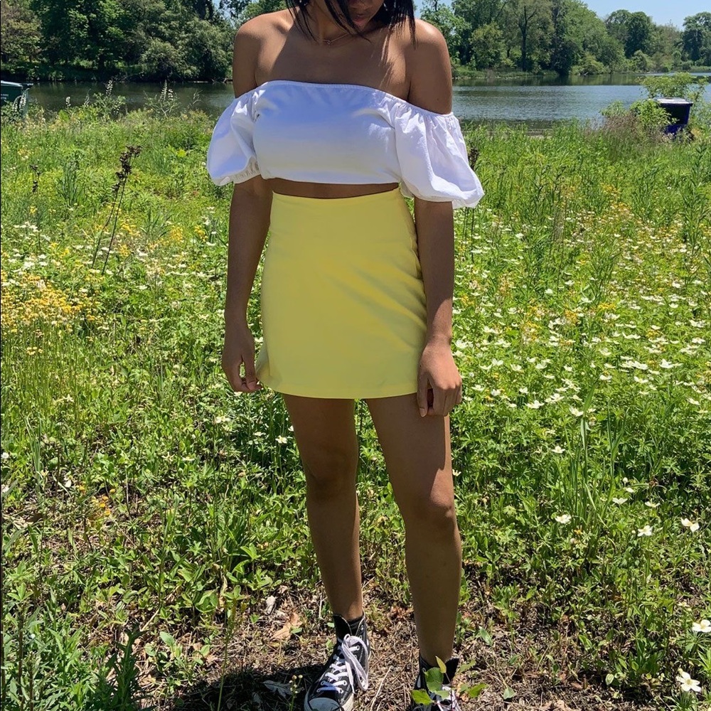 SOLD Girlfriend Collective Skort in Lemon